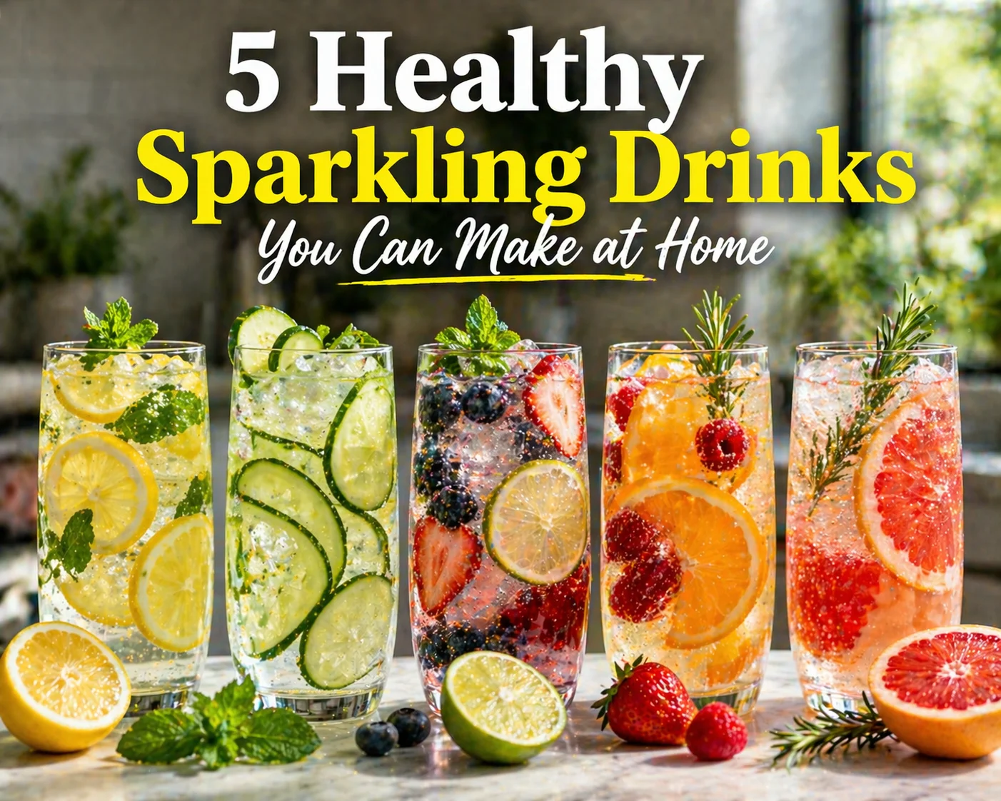 5 Healthy Sparkling Drinks You Can Make at Home